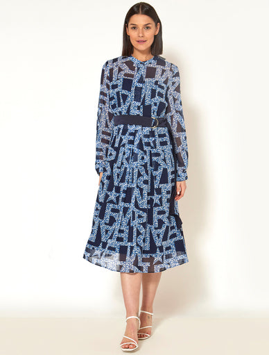 Marella Blue Print Dress