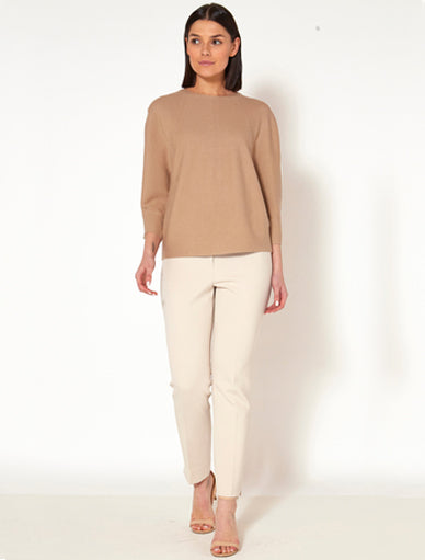 Peserico Round Neck Cream Sweater