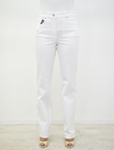 Zerres Cora Comfort Fit Jeans (White/Light Blue)